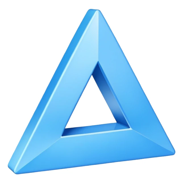 A Blue 3d triangle full shape sticker