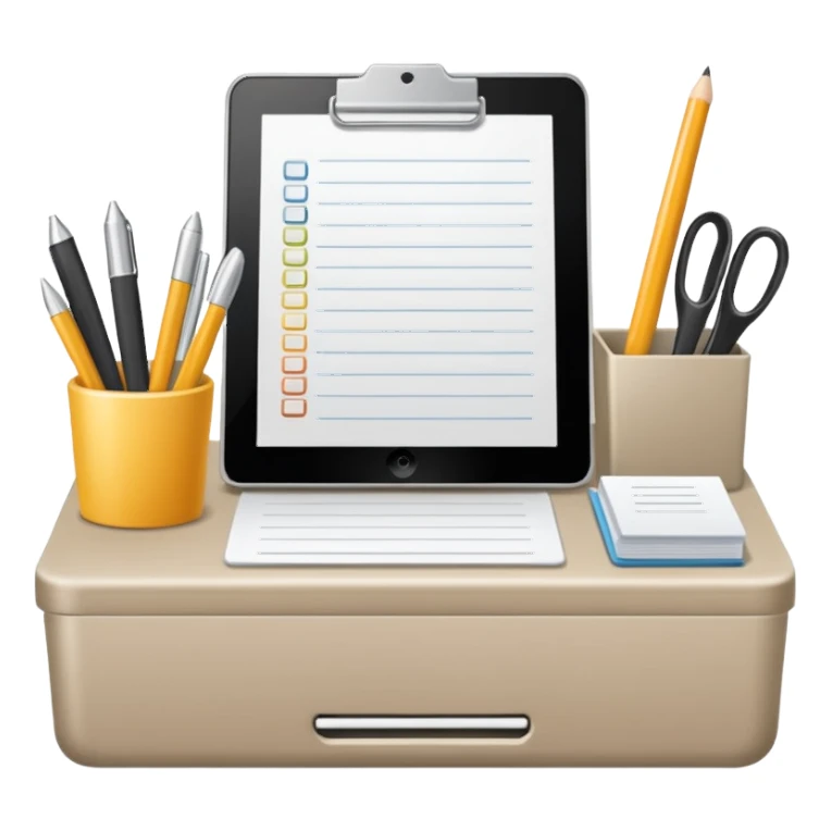 Realistic work  with neutral color sticker