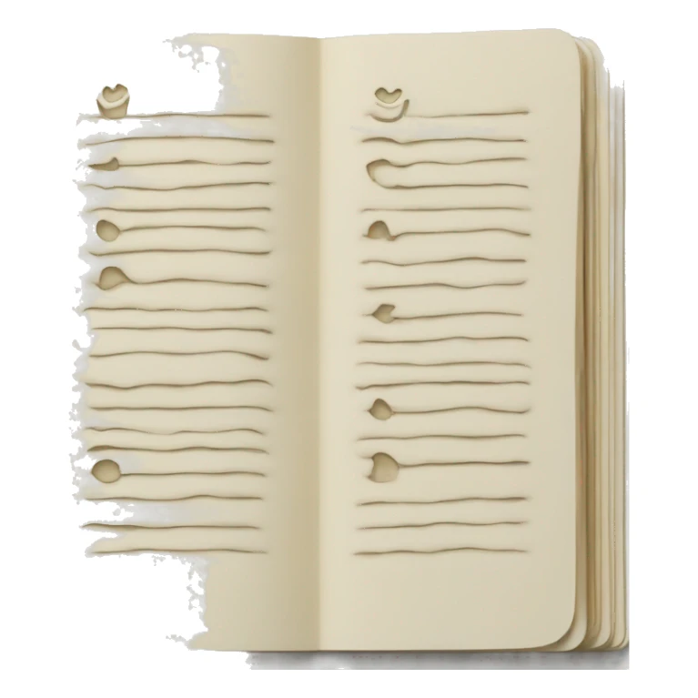 poetry notebook, cream pages, relief sticker