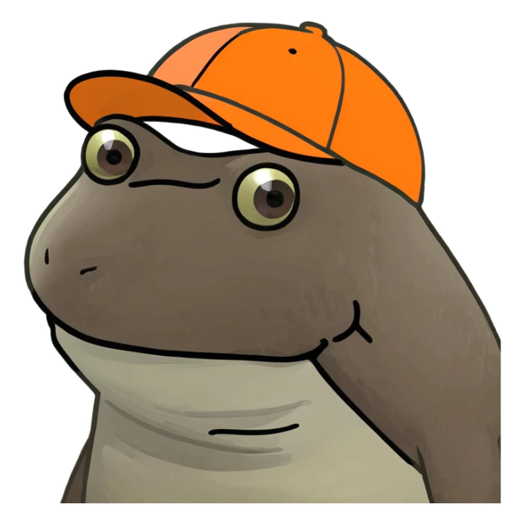 bufo with orange cap sticker