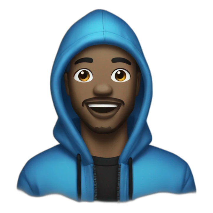 Blue flame rapper cool ice oute  sticker