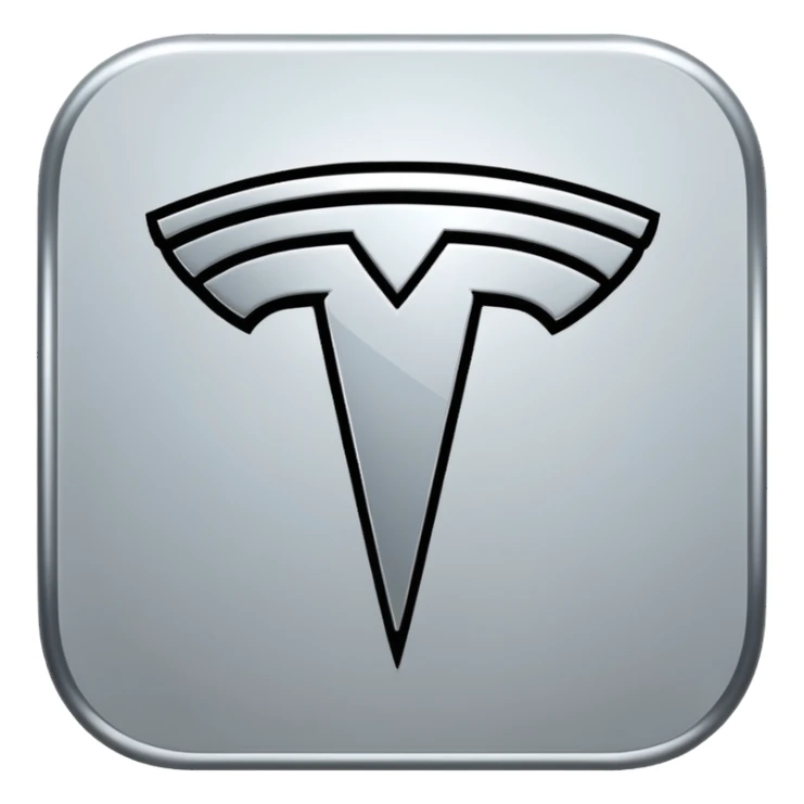 Tesla logo silver sticker