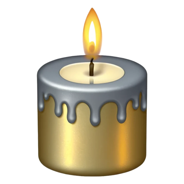 glitter gray candle sticker