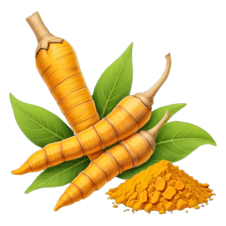 turmeric root dry and cut sticker