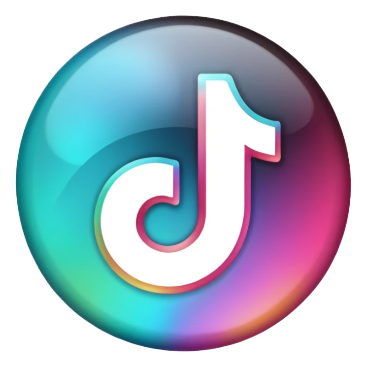 tiktok logo thats glowing sticker