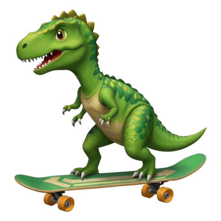 Dinosaur on a skateboard sticker