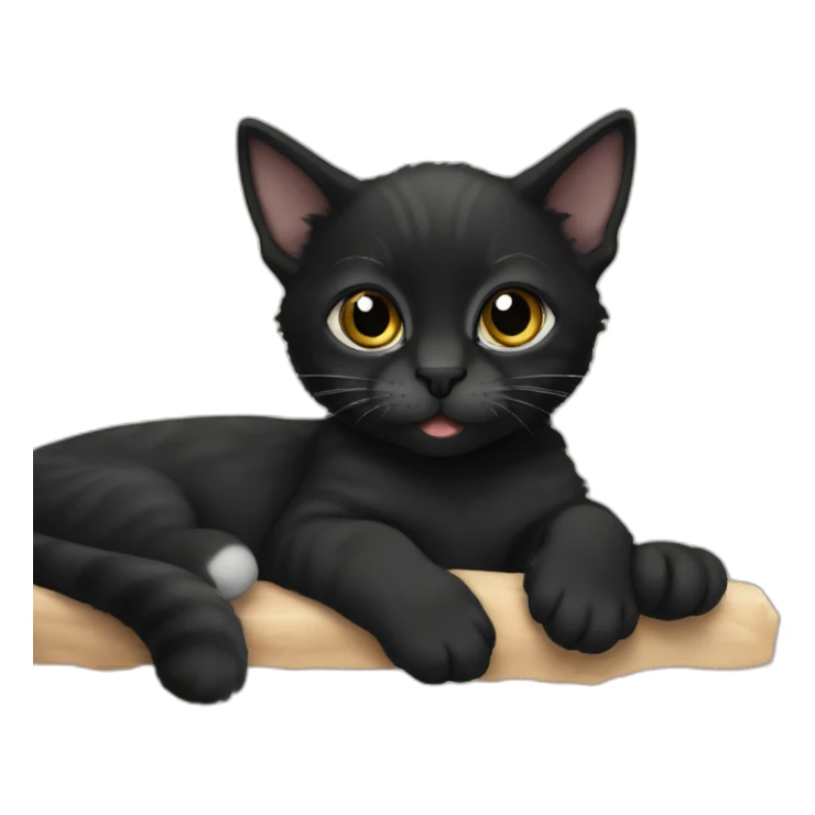 black mancoon kitten sticker