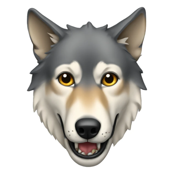 wolf holding a greyhound in mouth sticker