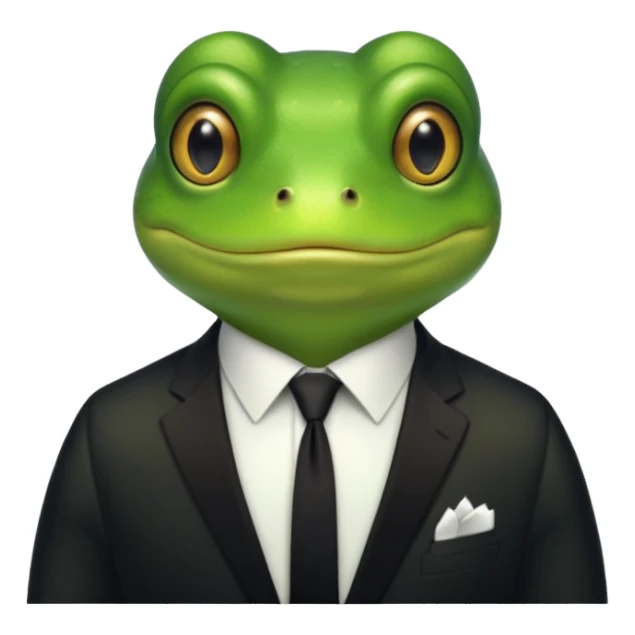 frog with tie sticker