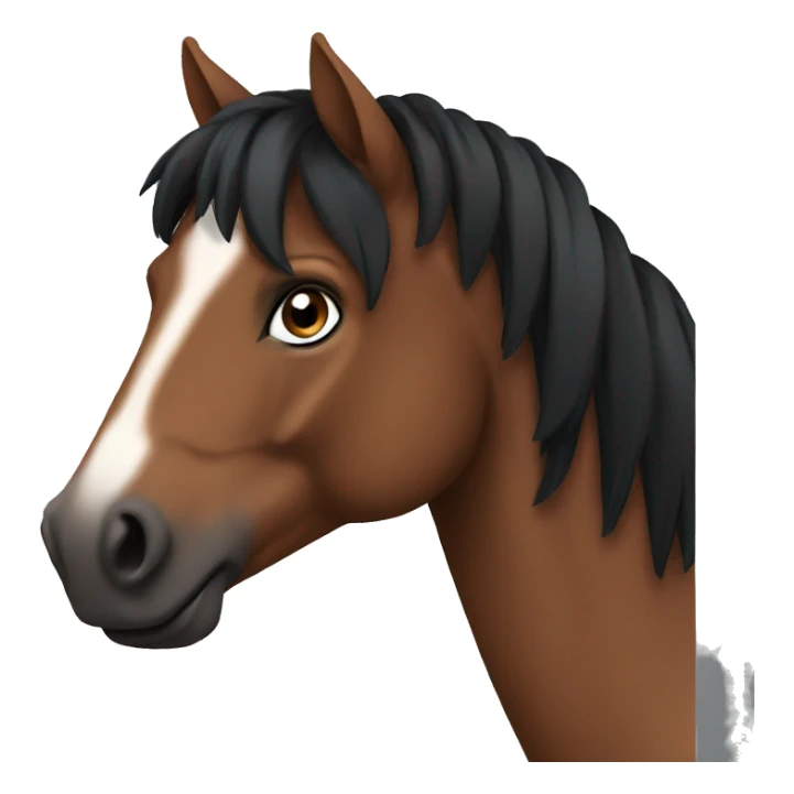 Brown horse with black hair sticker