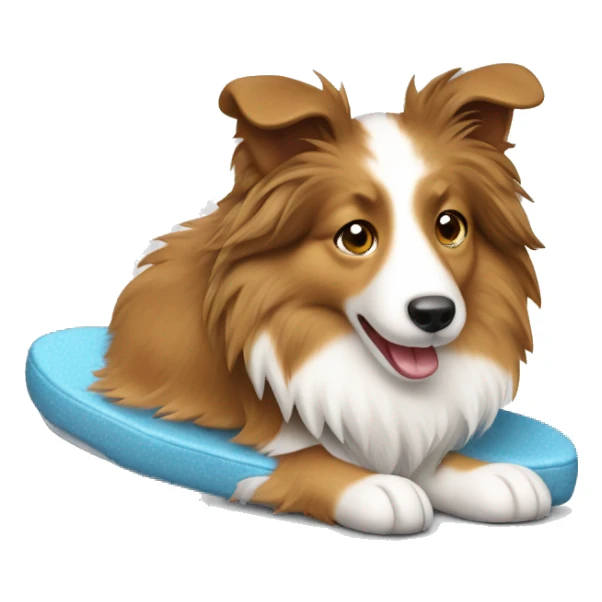 Shetland sheepdog stealing slippers sticker