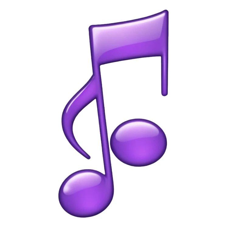 music note purple sticker