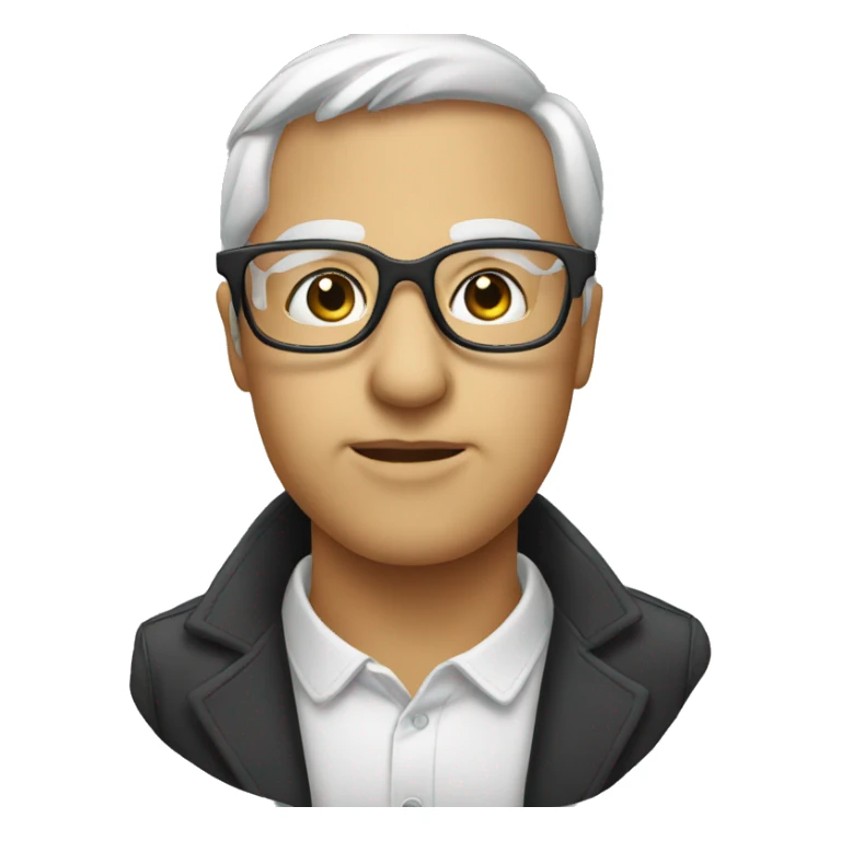 Kissing face wearing glasses  sticker