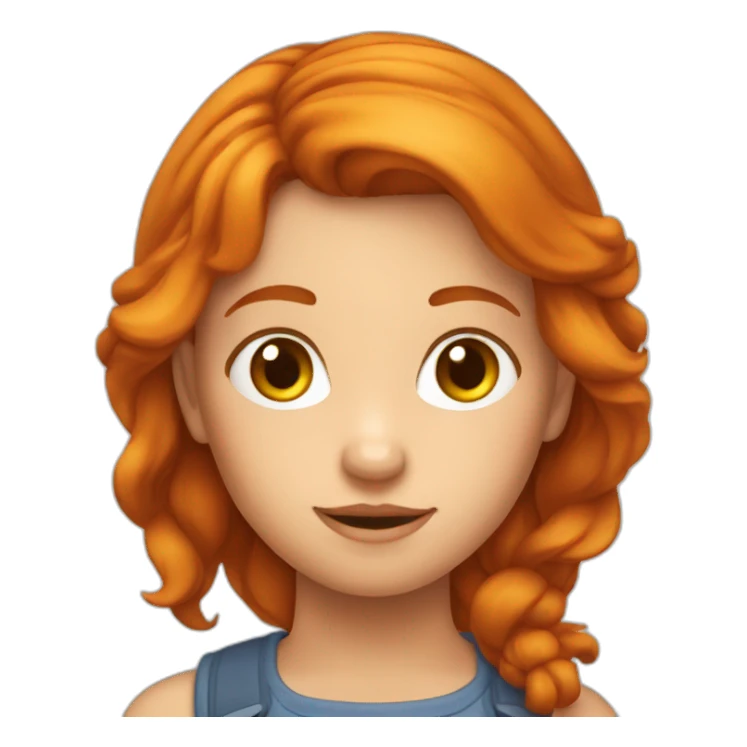 Une fille rousse folle sticker