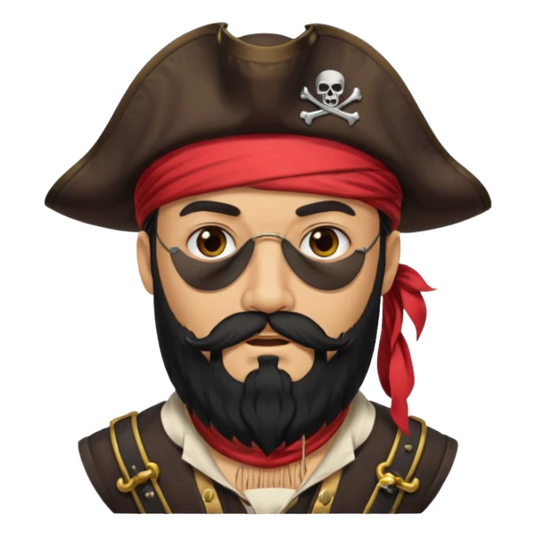 Pirate with very Long bigger Beard. sticker