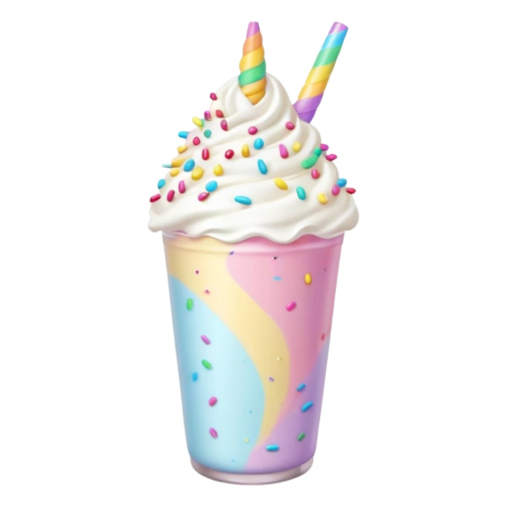 Rainbow Unicorn Milkshake sticker