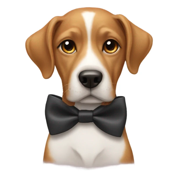 Dog with bow tie sticker