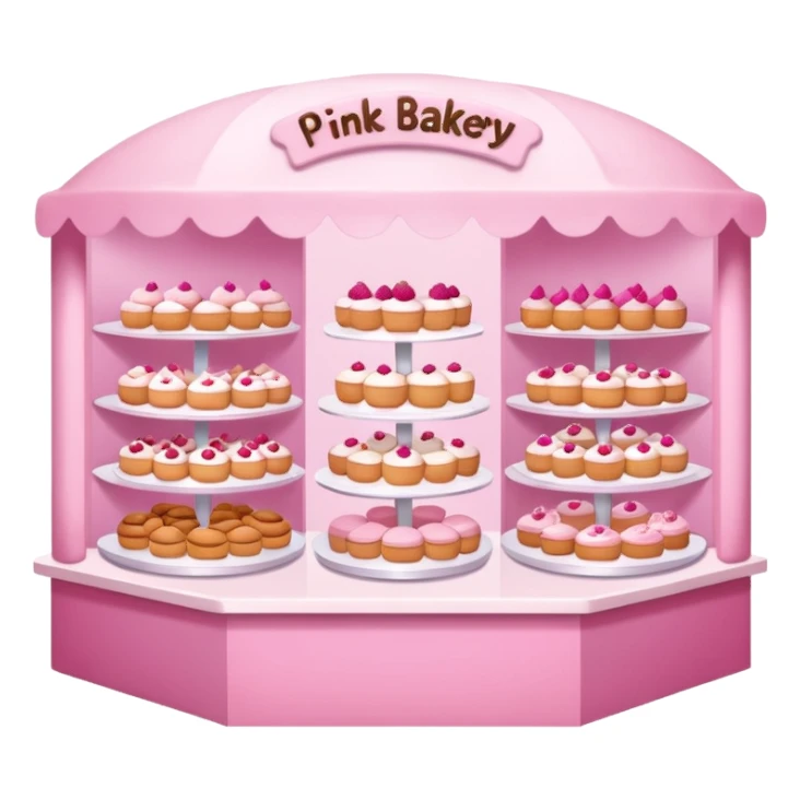 pink bakery shop sticker