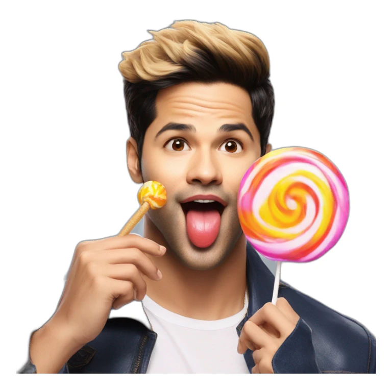 Varun dhawan licking lolipop sticker