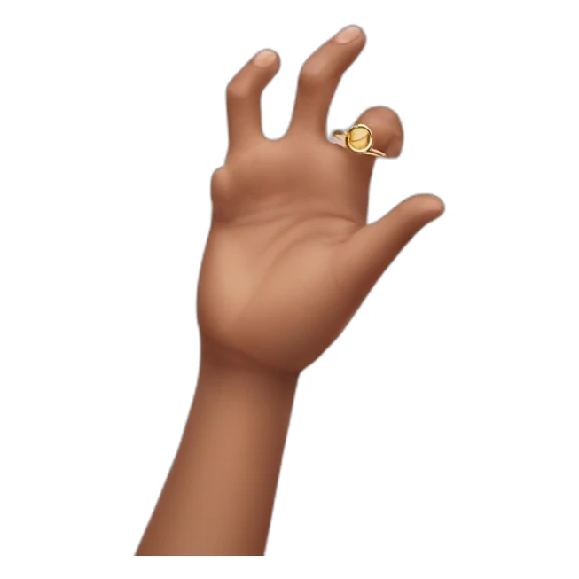 hand with iron ring on pinky finger sticker