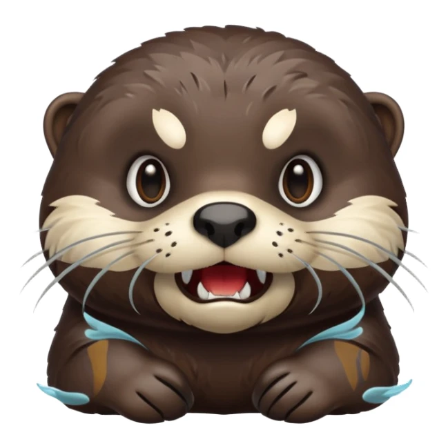 angry sea otter sticker