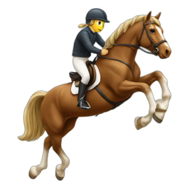 Cheval qui saute un obstacle sticker