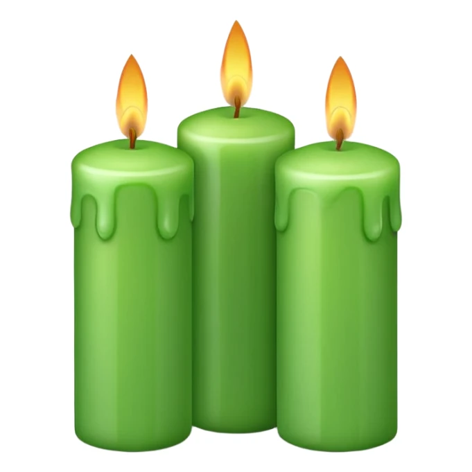 GREEN CANDLES sticker