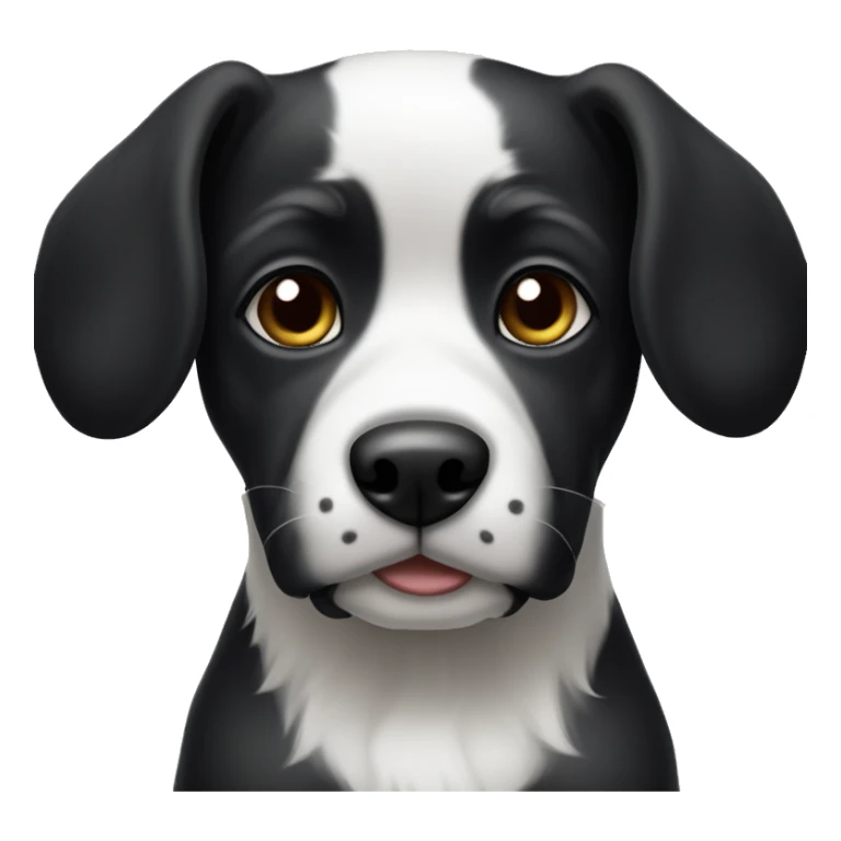 cachorro preto e branco sticker