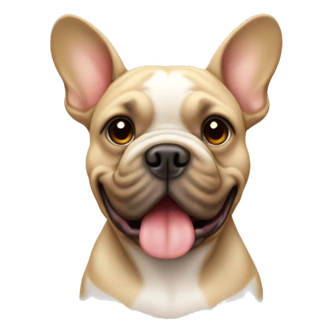 French bull dog beige sticker