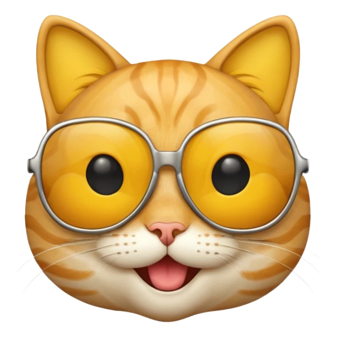 CAT with Smileys and sun glases sticker