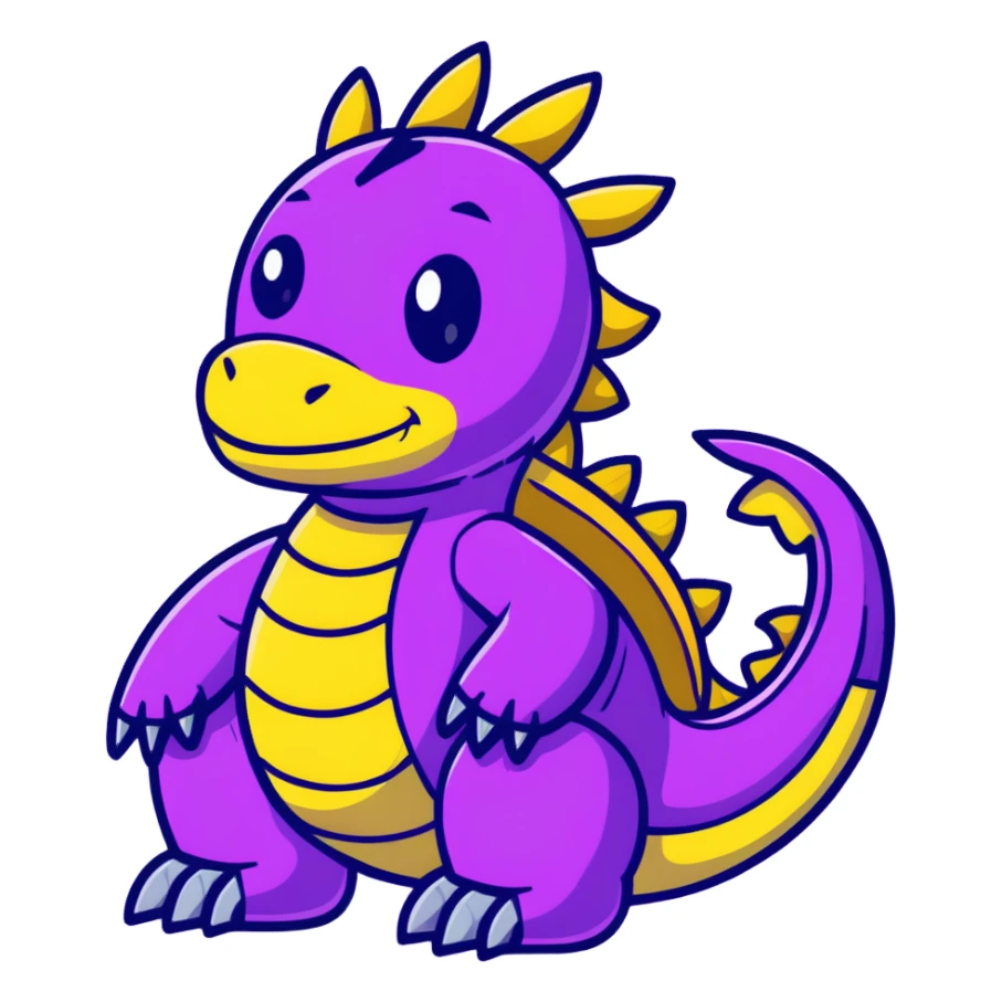 purple robot dragon sticker