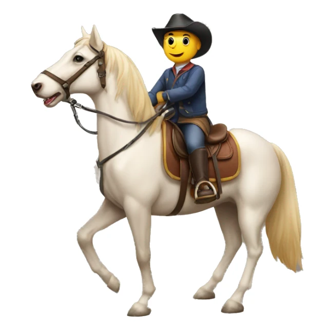 Dog riding a horse sticker