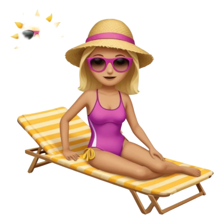 Tanning at the beach sticker