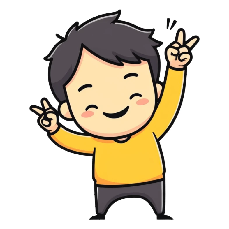 Smiling and flipping off  sticker