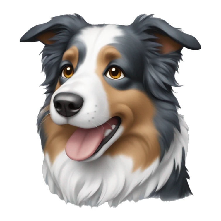 Border collie, with a blue merle coat sticker