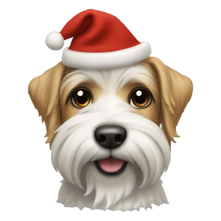 A Tibet Terrier wearing a Christmas pullover  sticker