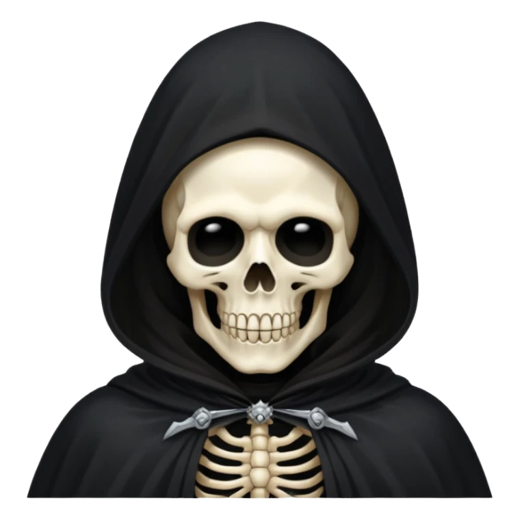 the death with black cloak sticker