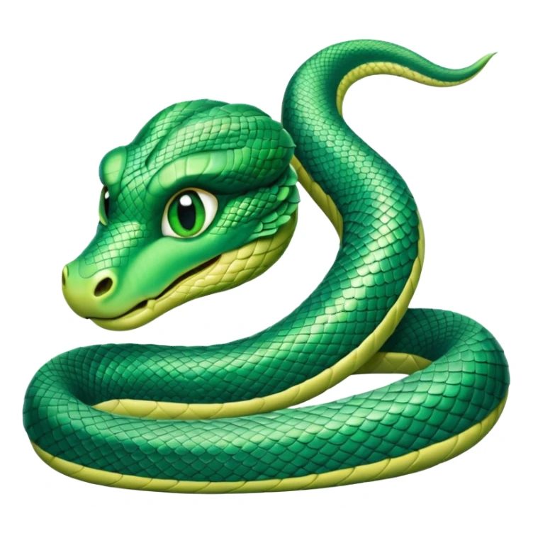 serpent green aqua sticker