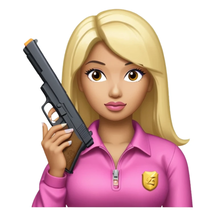 nicki manaj with a glock sticker