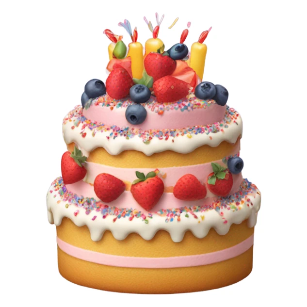 Love birthday cake sticker
