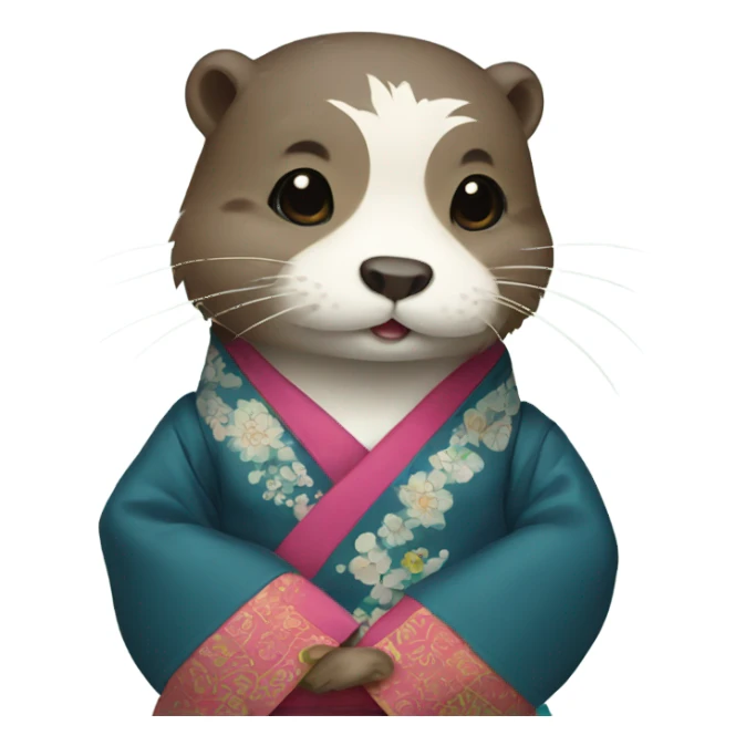 Hanbok otter sticker