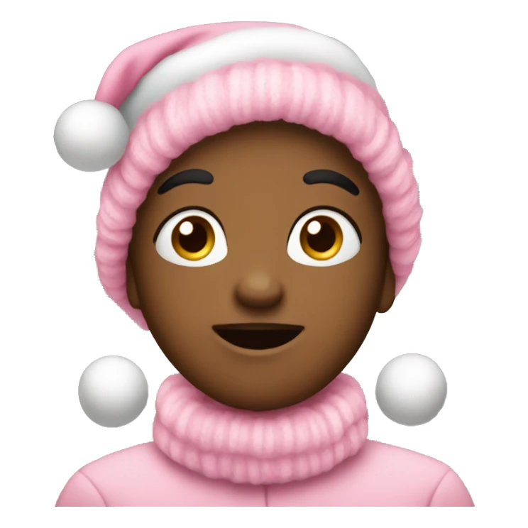 cute pink christmas emojis sticker