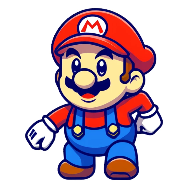 Purple Super Mario Pixel sticker