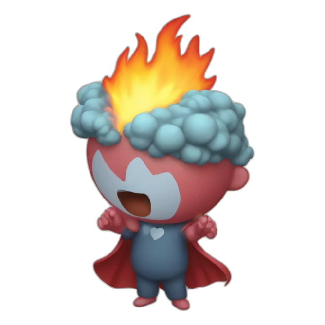 Corazón ardiendo sticker