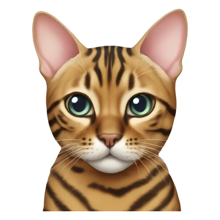 Bengal cat with rad butterfly  sticker