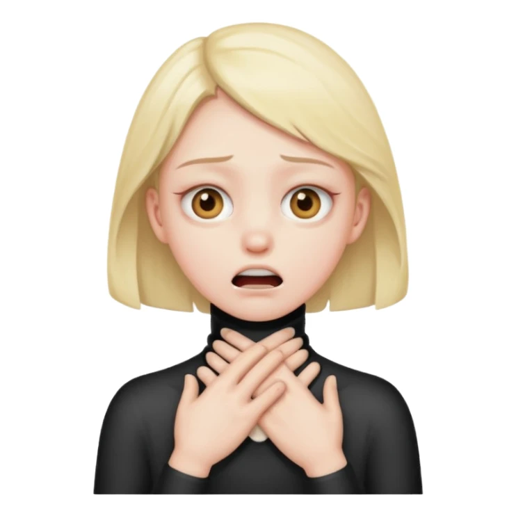 X eyes, hands on neck choking out  sticker