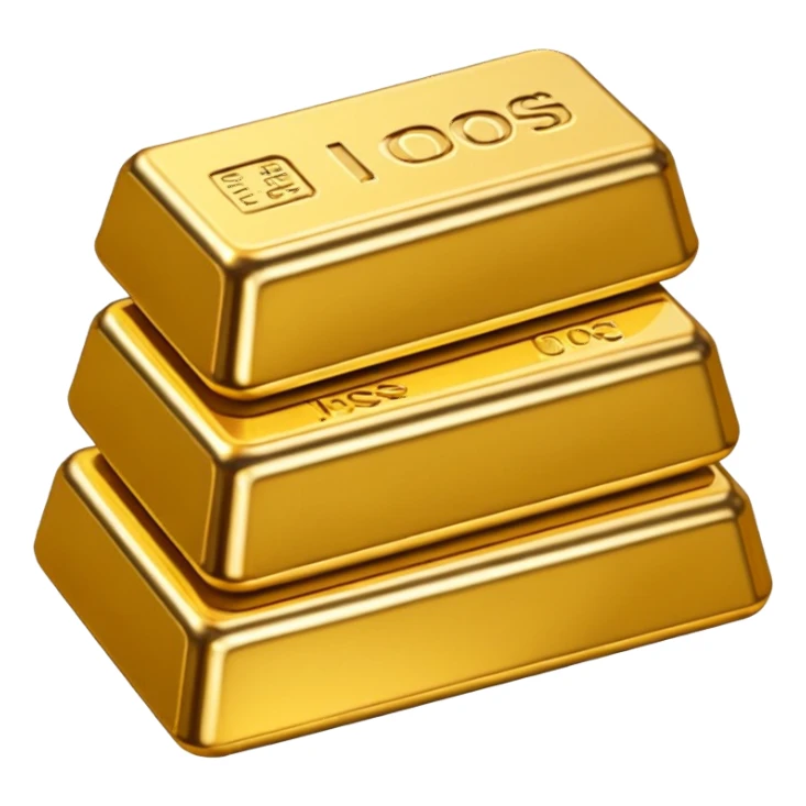 Many gold bars sticker
