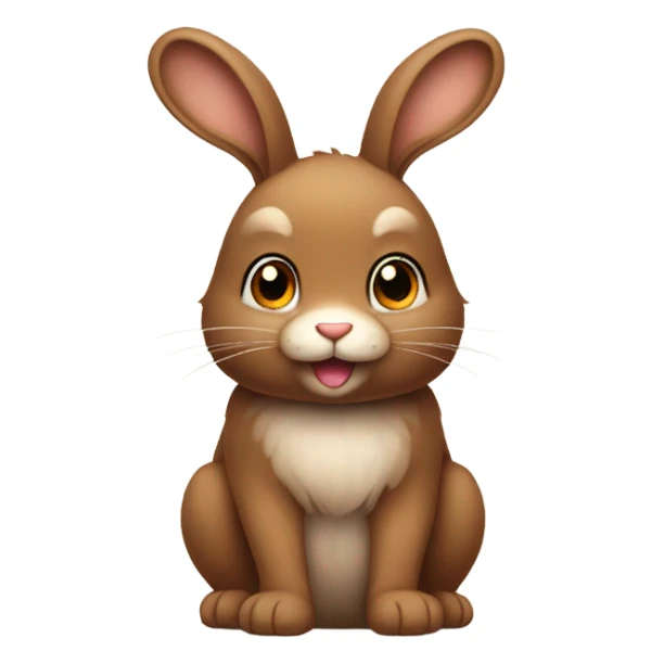 Brown bunny sticker