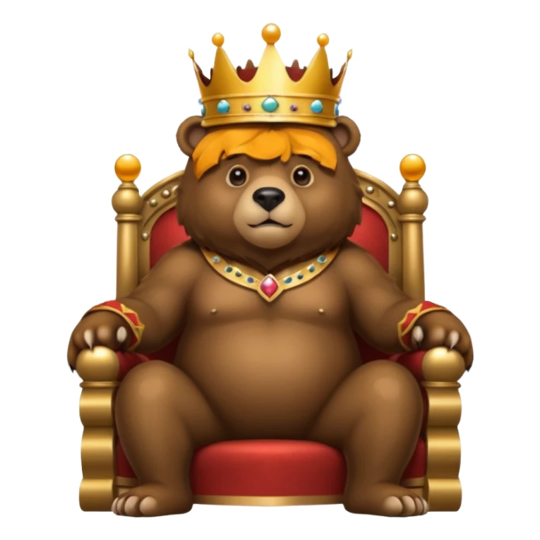 Bear wearing a King's crown sticker