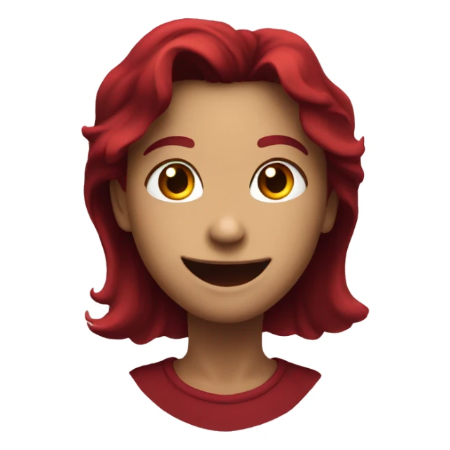 Smiling heart dark red coulor sticker